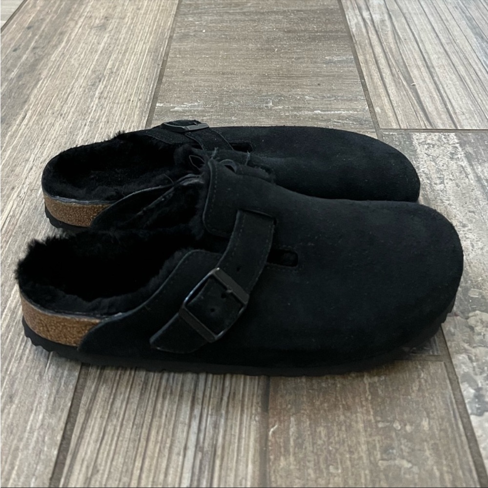 Birkenstock Boston Shearling black Suede